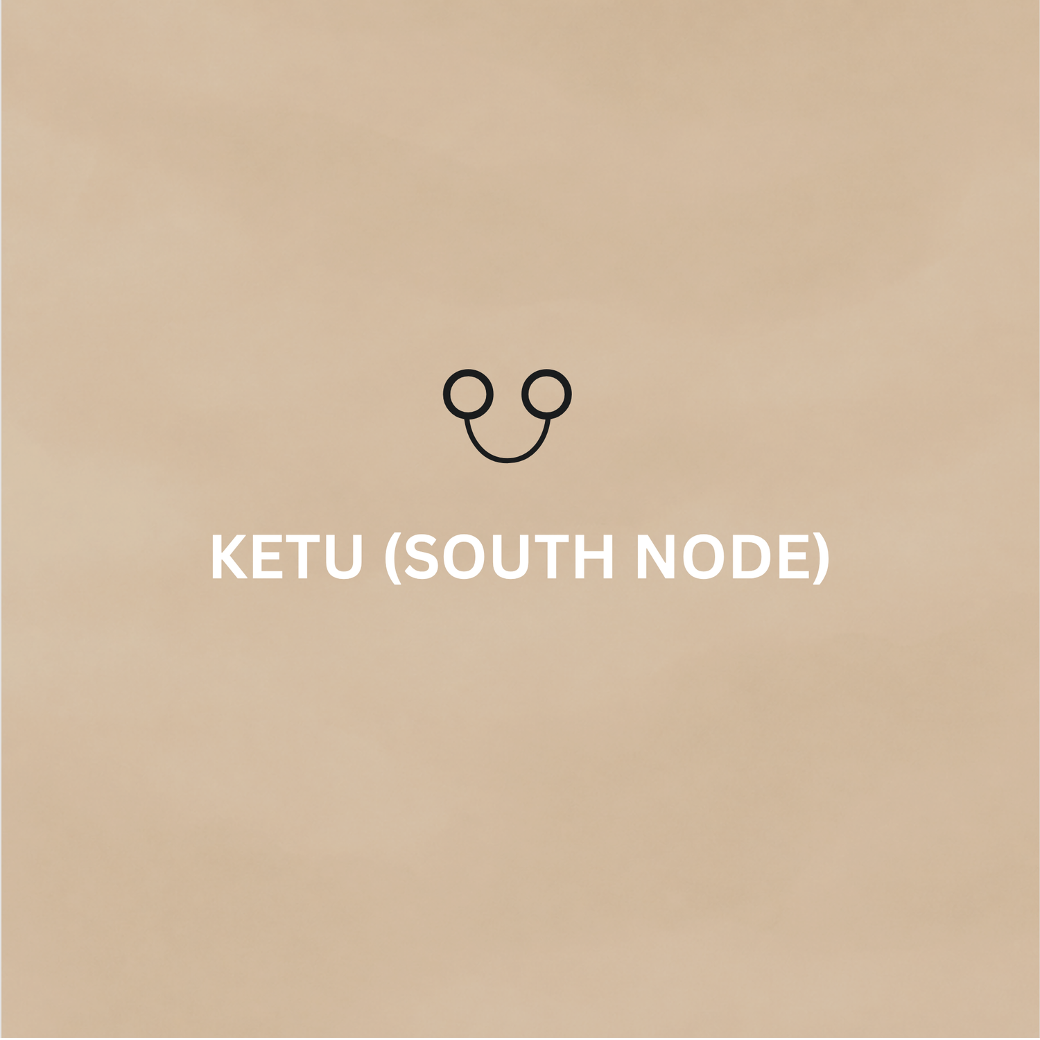 Ketu (South Node) planet symbol minimal beige background collection image by Moon Sutras