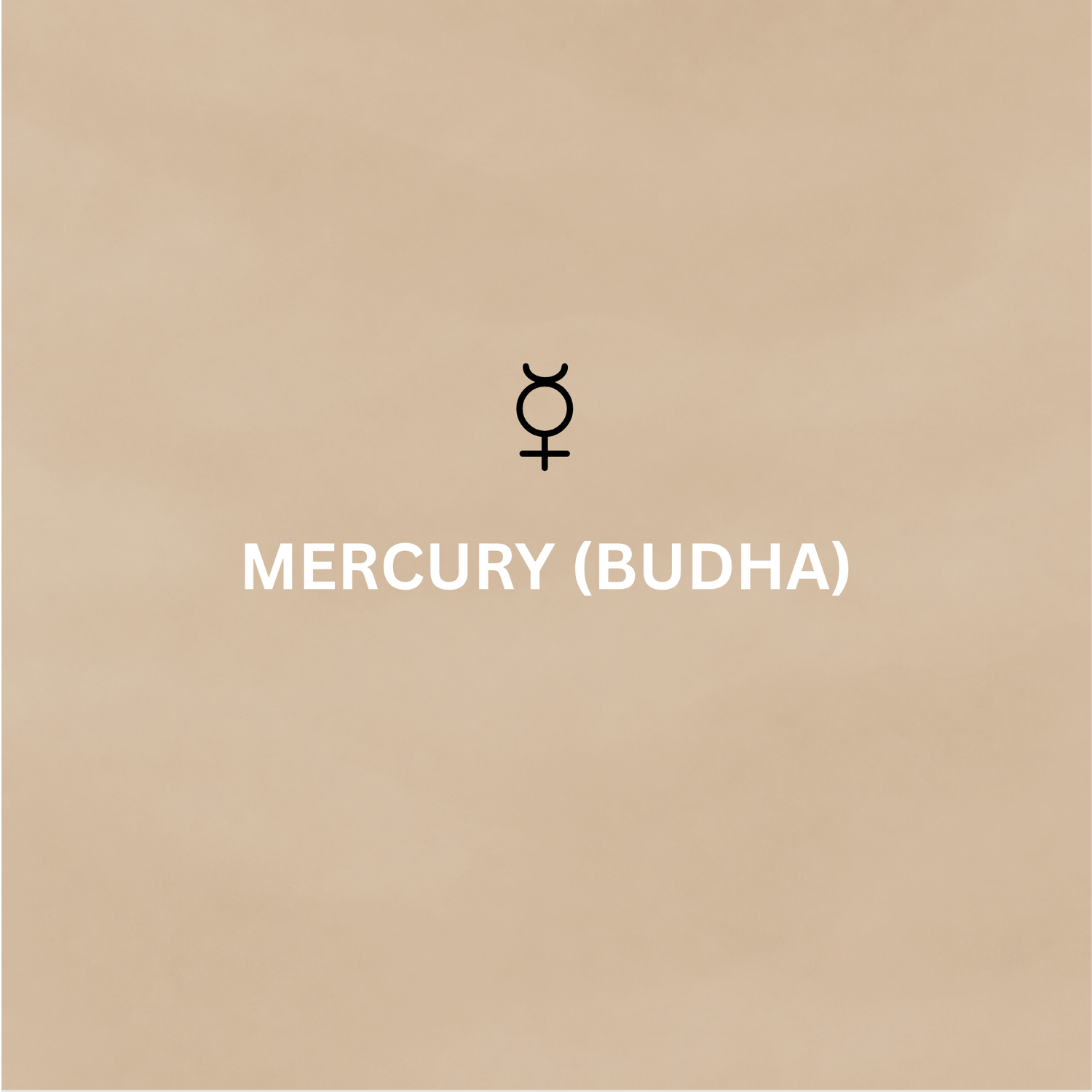 Mercury (Budha) planet symbol minimal beige background collection image by Moon Sutras