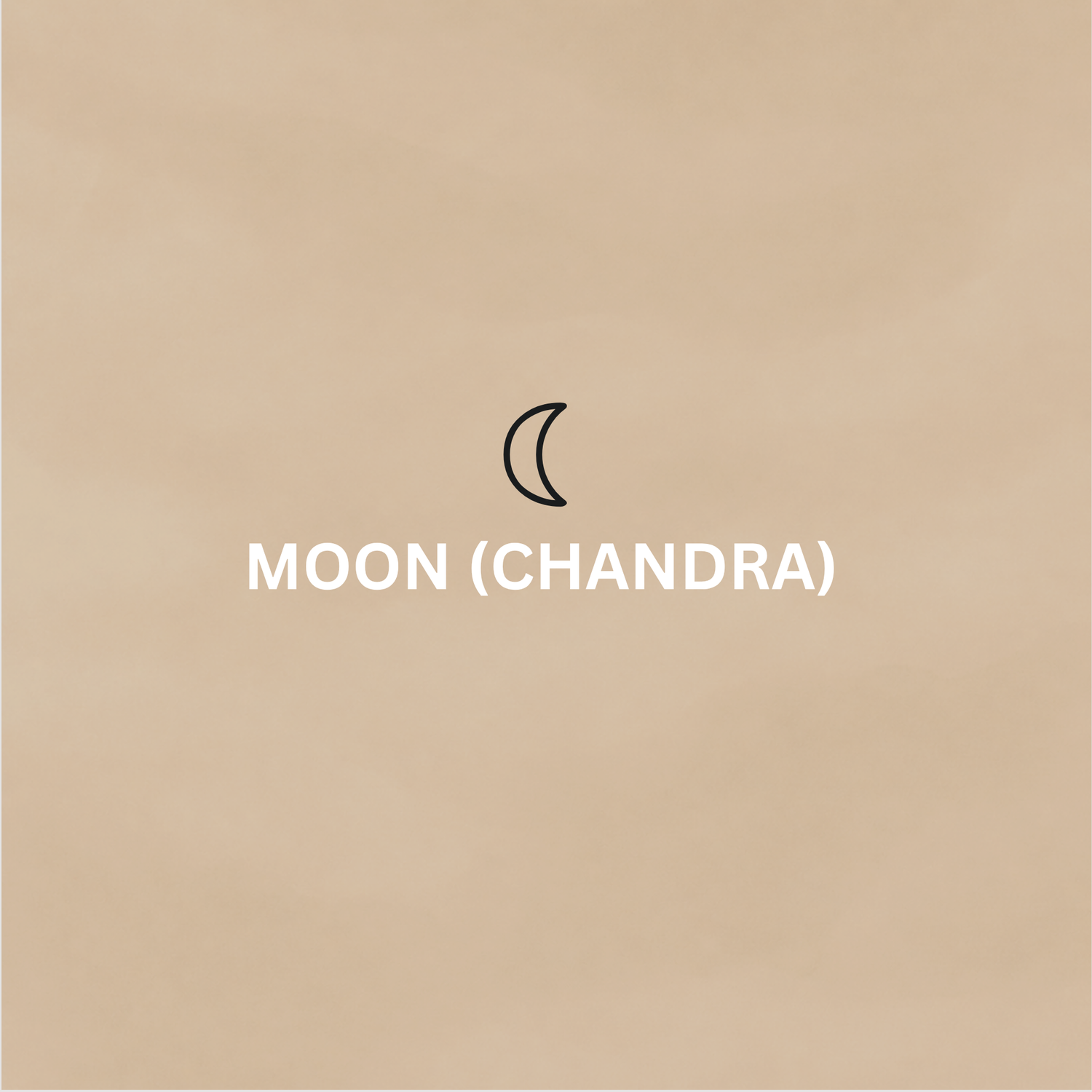 Moon (Chandra) planet symbol minimal beige background collection image by Moon Sutras