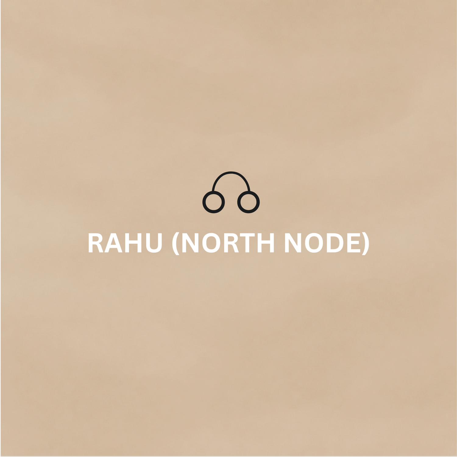 Rahu (North Node) planet symbol minimal beige background collection image by Moon Sutras