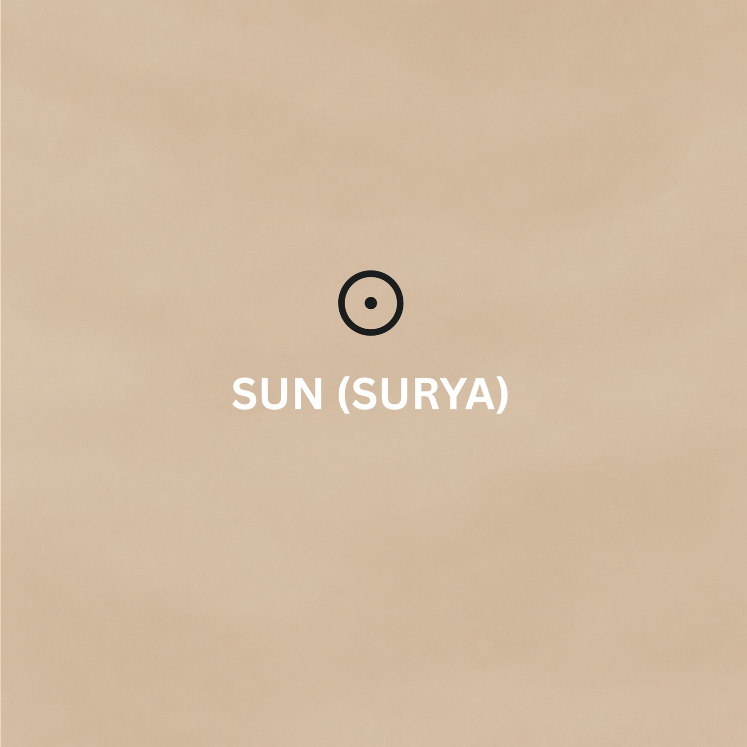 Sun (Surya) planet symbol minimal beige background collection image by Moon Sutras