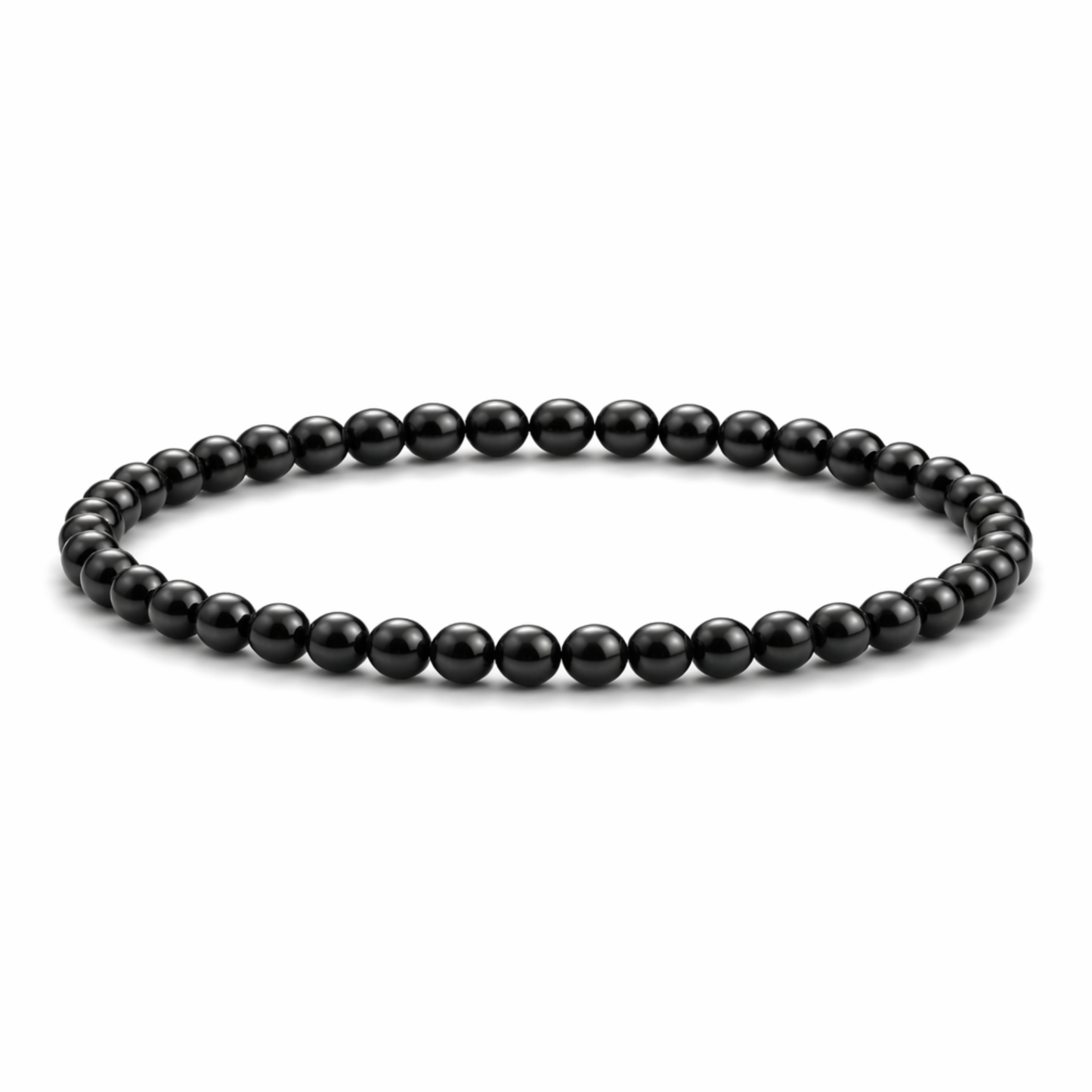 Black obsidian crystal bead bracelet by Moon Sutras