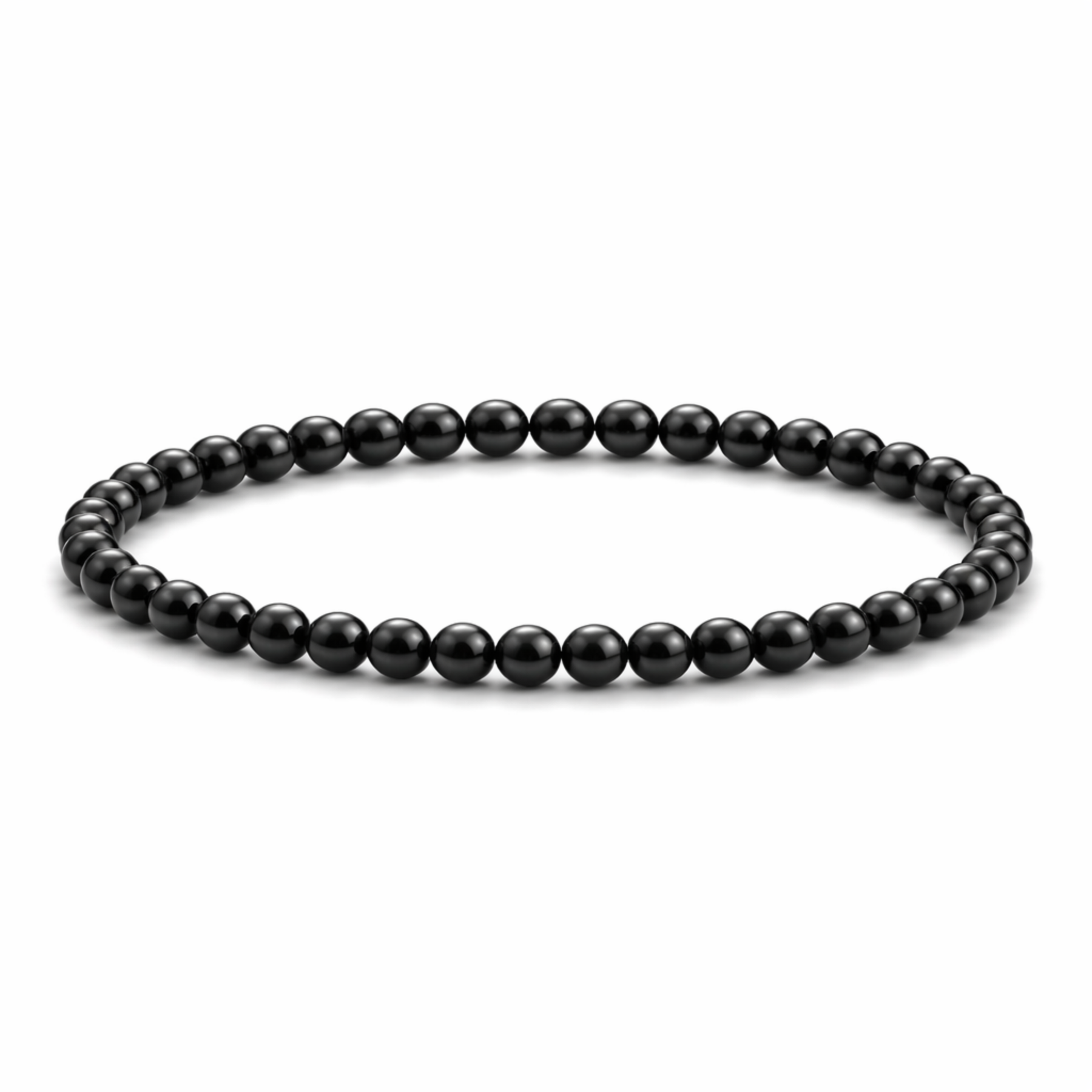 Black obsidian crystal bead bracelet by Moon Sutras