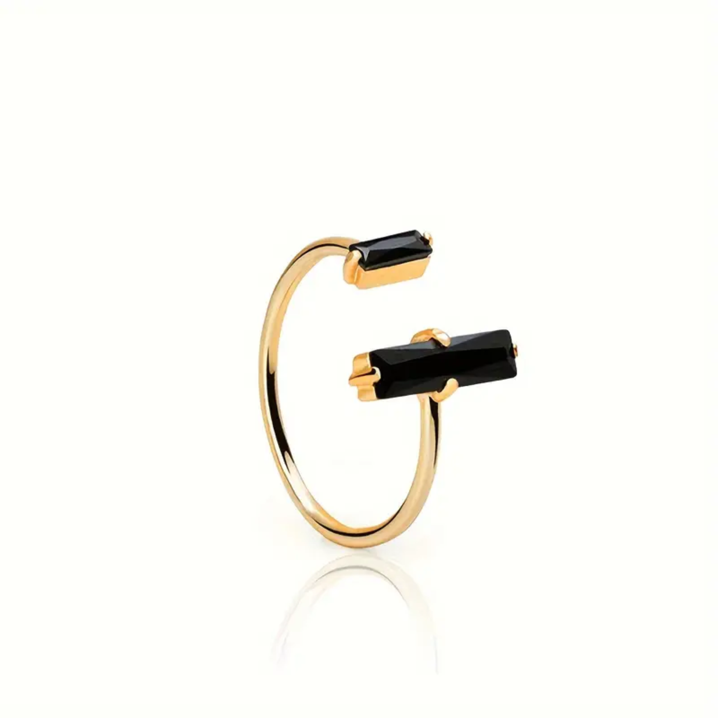 Black obsidian ring product image