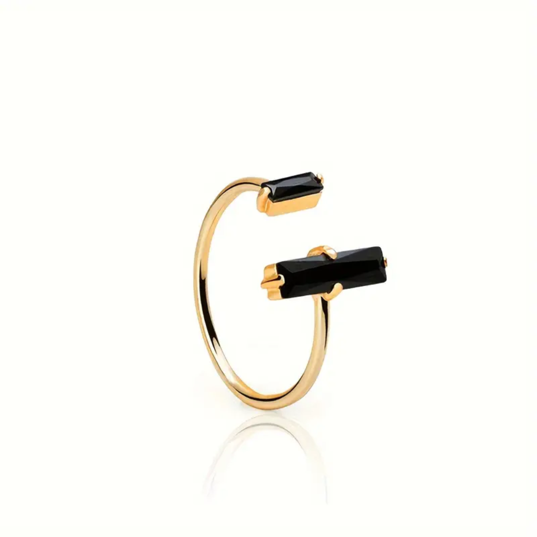 Black obsidian ring product image