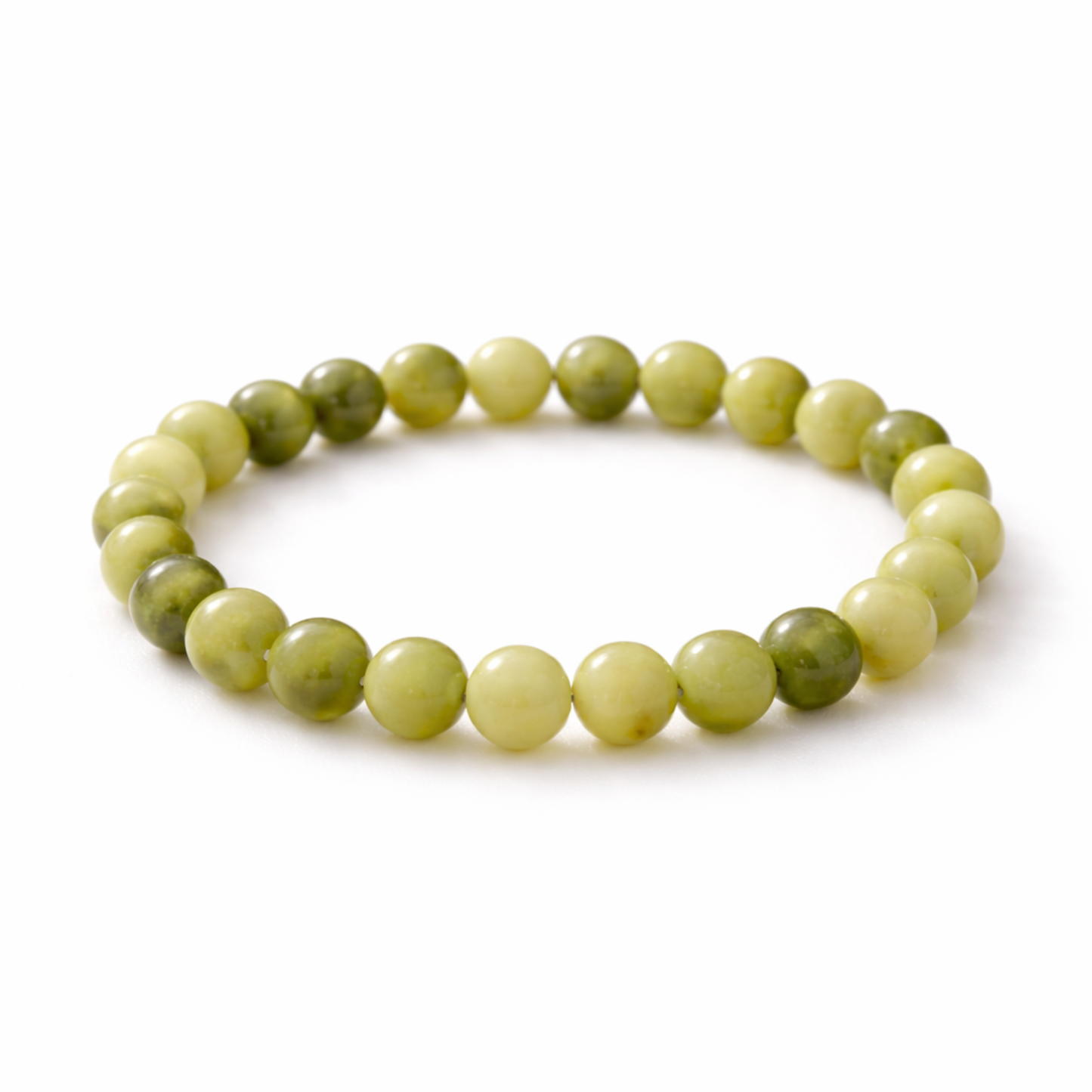 Green jade crystal bead bracelet by Moon Sutras