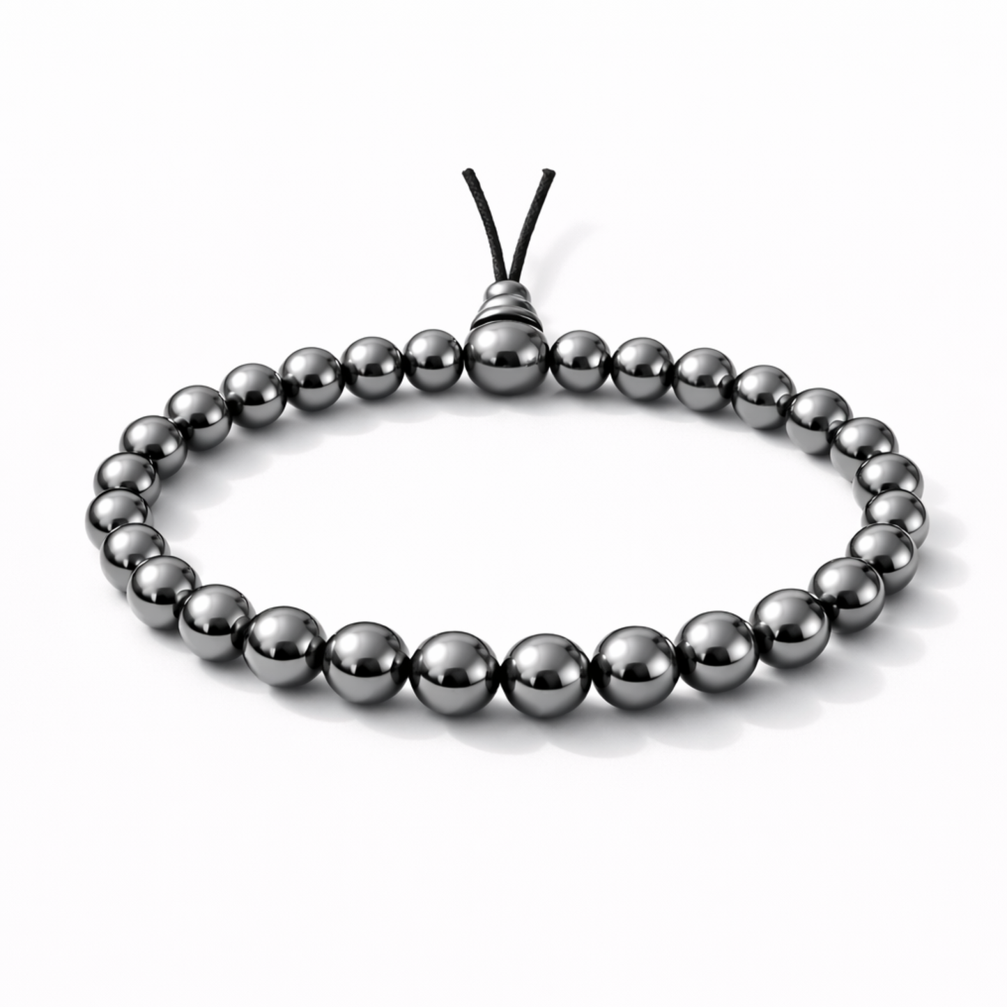 Hematite crystal bead bracelet for grounding and protection