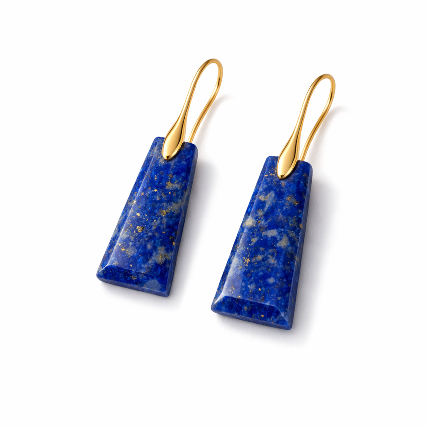 Lapis lazuli cut stone earrings product image
