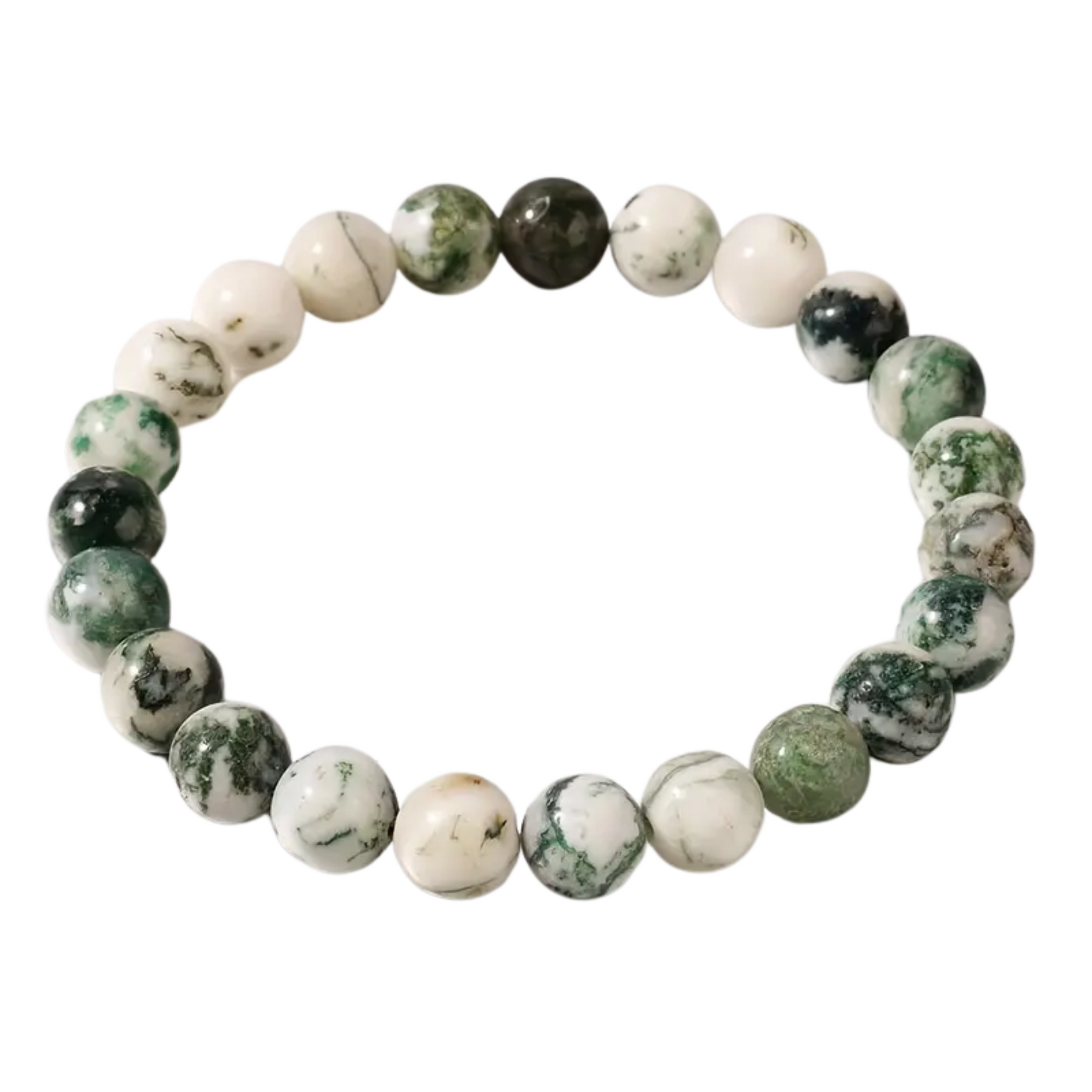 Moss agate bracelet for growth and emotional balance by Moon Sutras