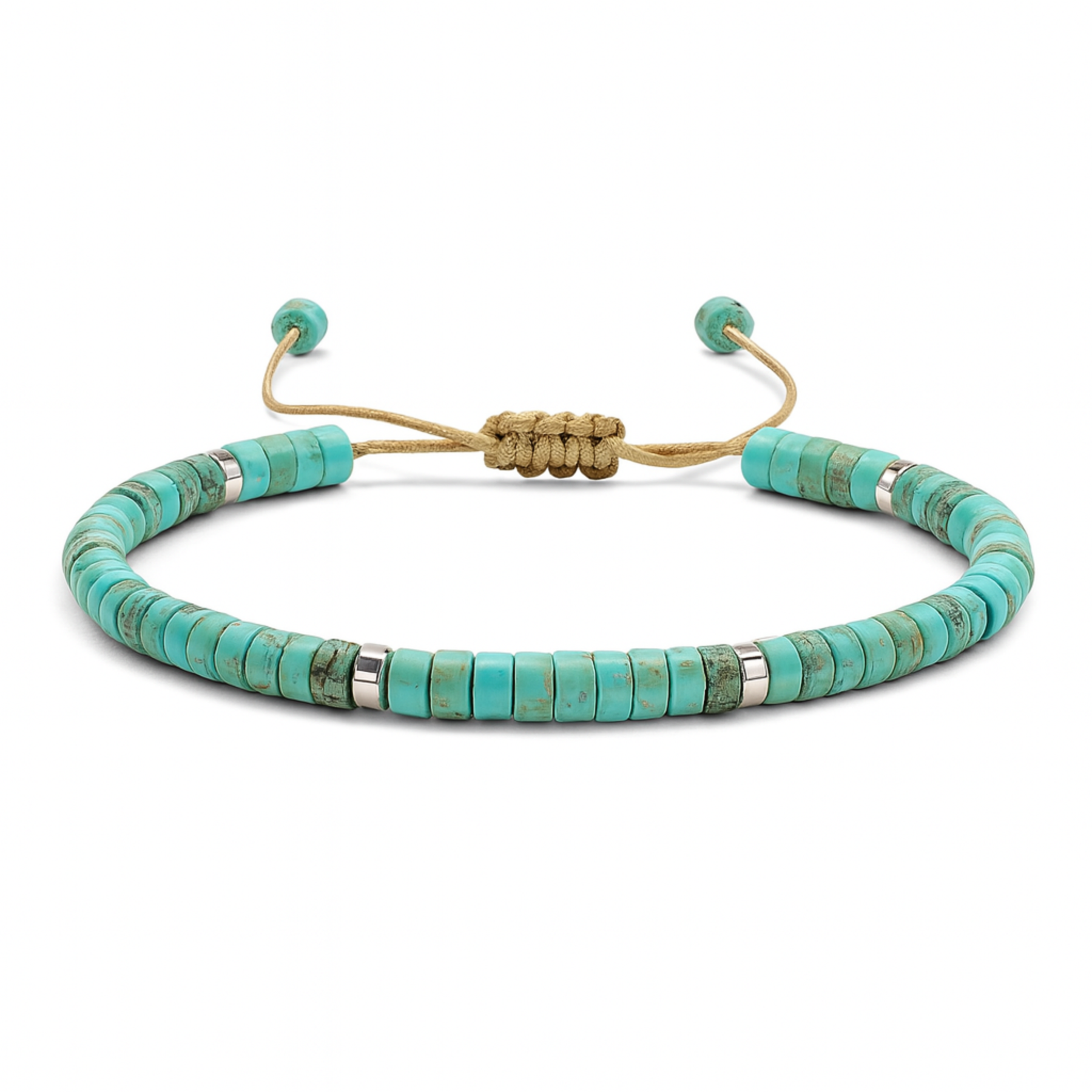 Turquoise cord bracelet for love confidence and communication by Moon Sutras